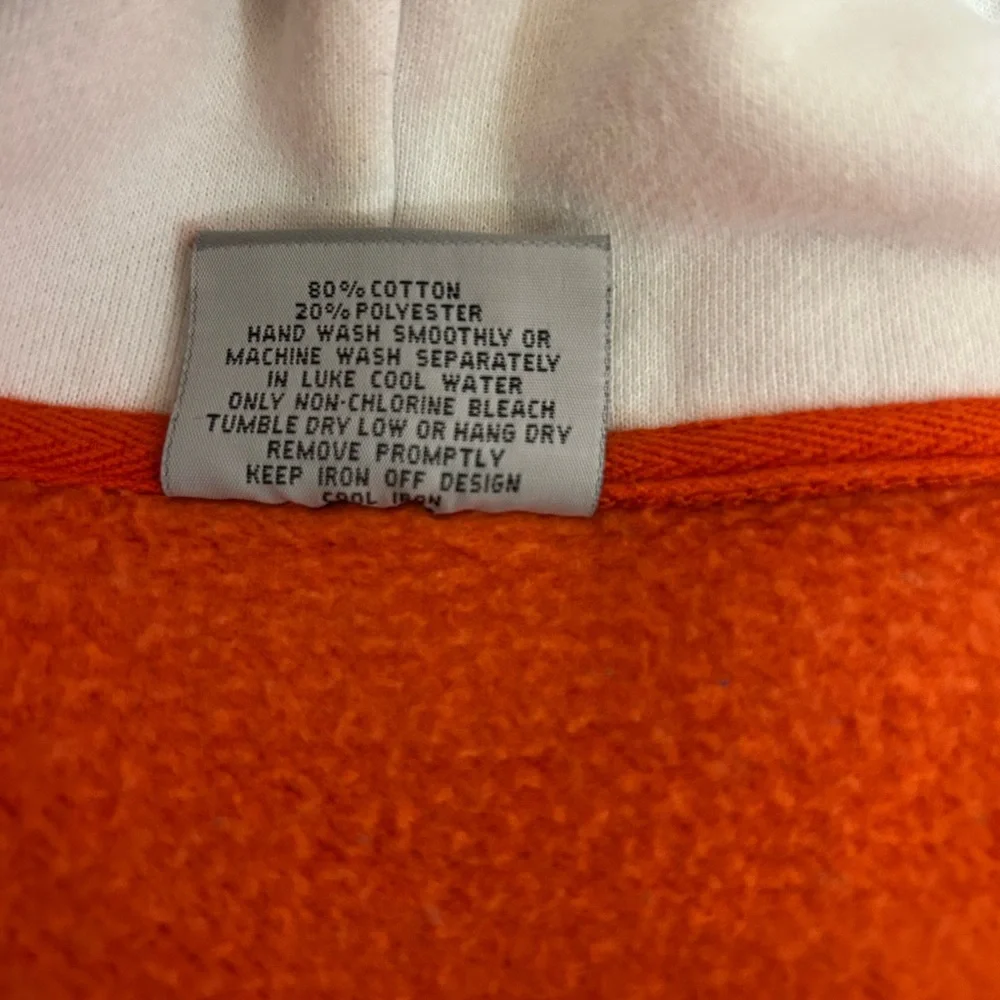 Colosseum Orange and White‎ Fleece Hoodie